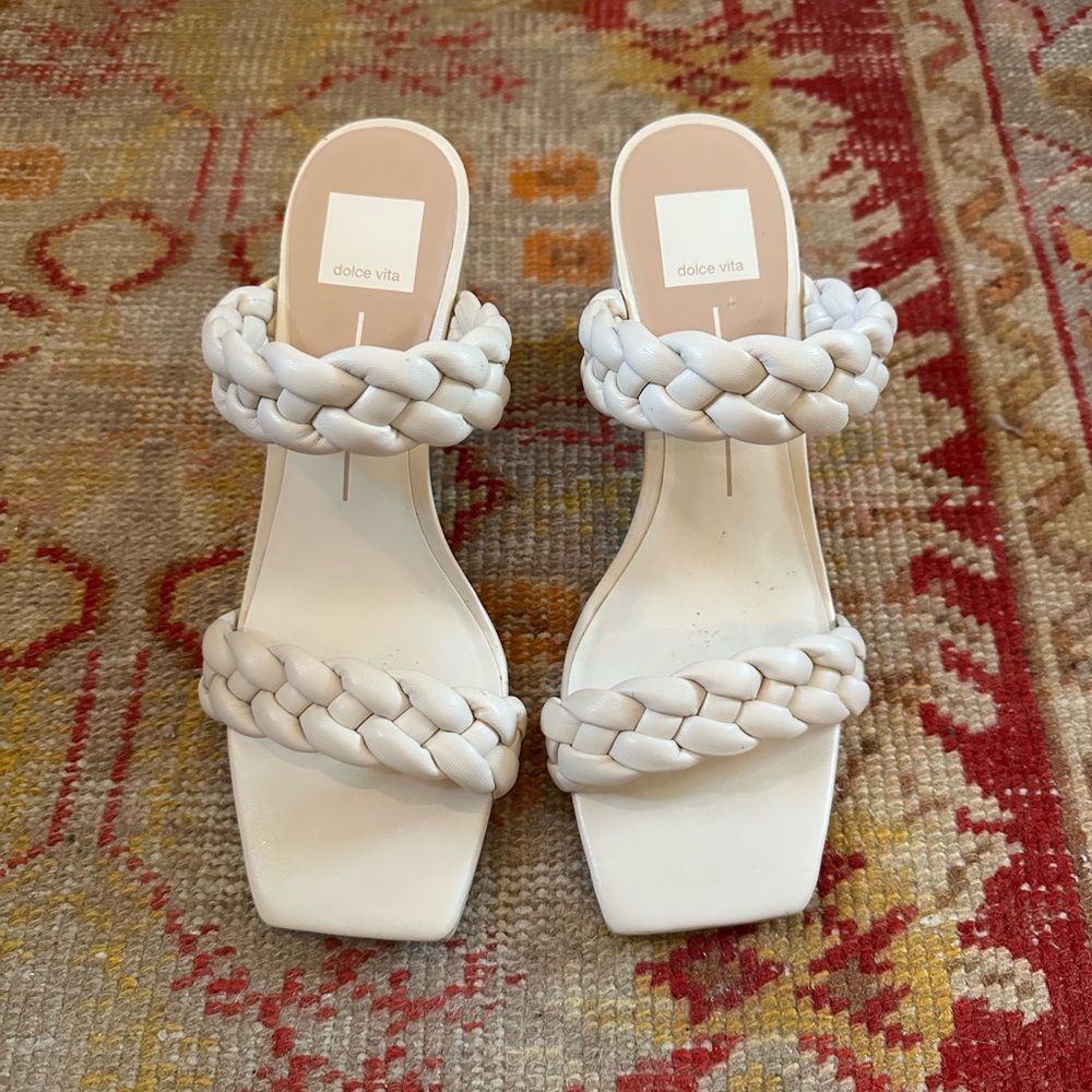 Dolce Vita Cream Braided Sandals